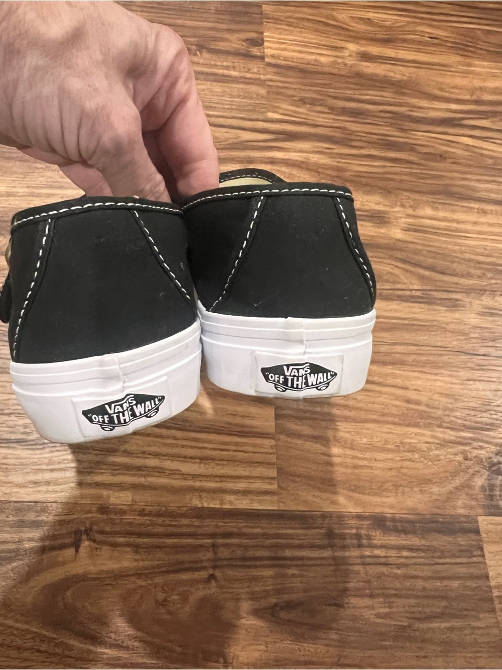 Vans Black Mary Jane Canvas Flats with Brass Buckle - Picture 6 of 8